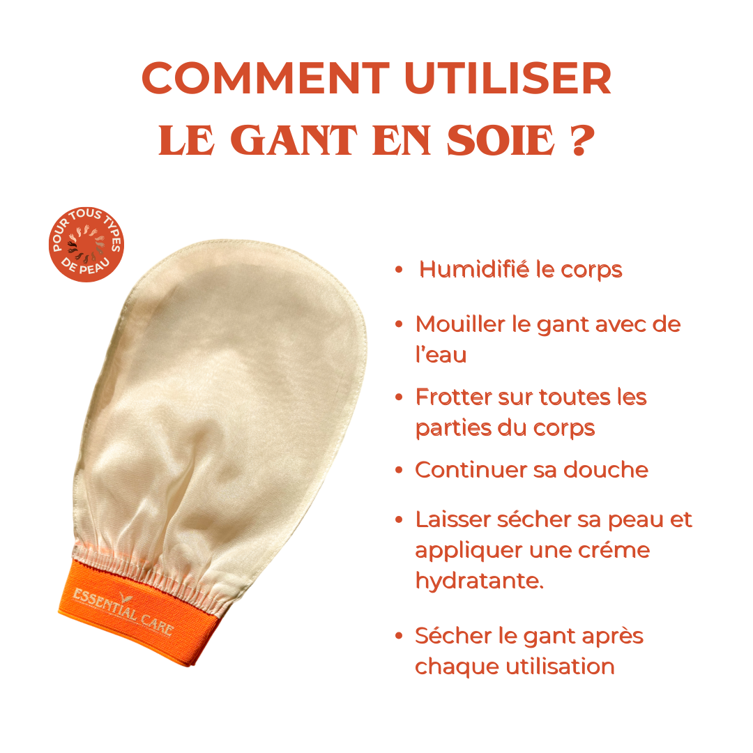 Gant Exfoliant en Soie pour corps