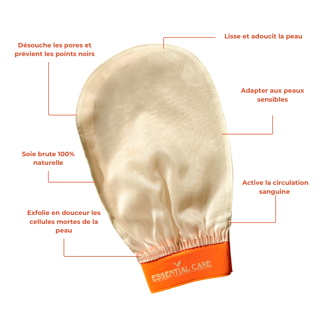 Gant Exfoliant en Soie pour corps