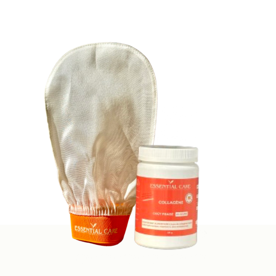 Pack booster - 1 Gant exfoliant + 1 Collagène Marin